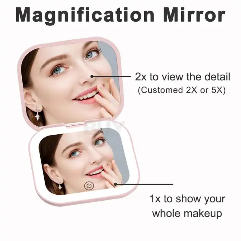 Compact LED Makeup Mirror