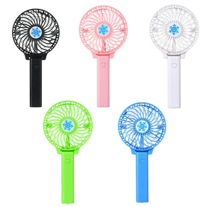 Portable USB Mini Fan Battery Rechargeable Foldable Handle Cooler