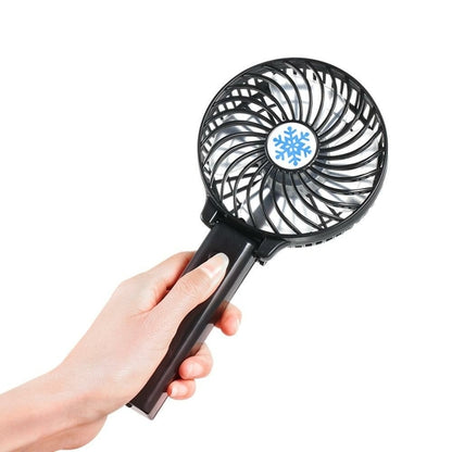 Portable USB Mini Fan Battery Rechargeable Foldable Handle Cooler