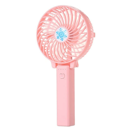Portable USB Mini Fan Battery Rechargeable Foldable Handle Cooler